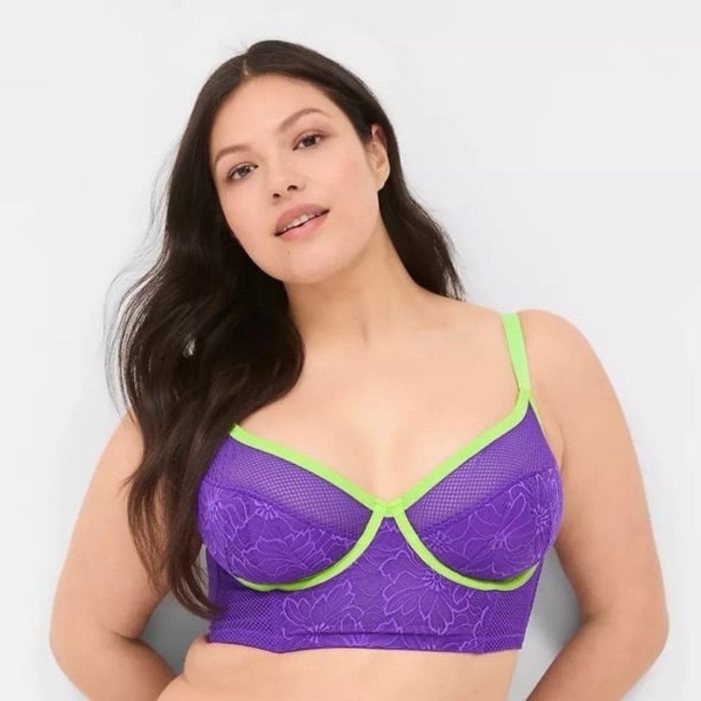 Lane Bryant Longline Seriously Sexy Lighlty Lined Demi Bra 40G